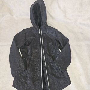 Kids Black Hooded Jacket